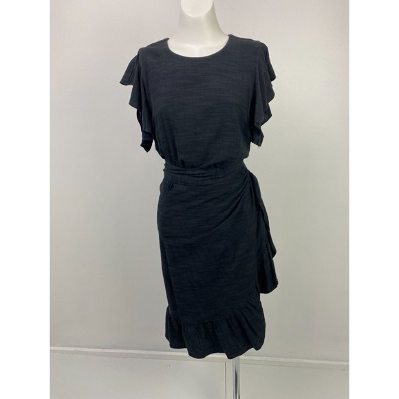 Decjuba Dresses & Skirts - Decjuba Size 10 Women's Semi Wrap Dress Flutter Sleeve Hem